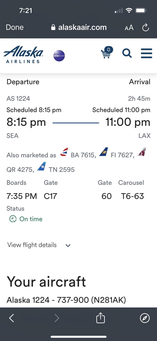 Flight Status Alaska