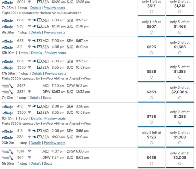 Flight to Alaska Price