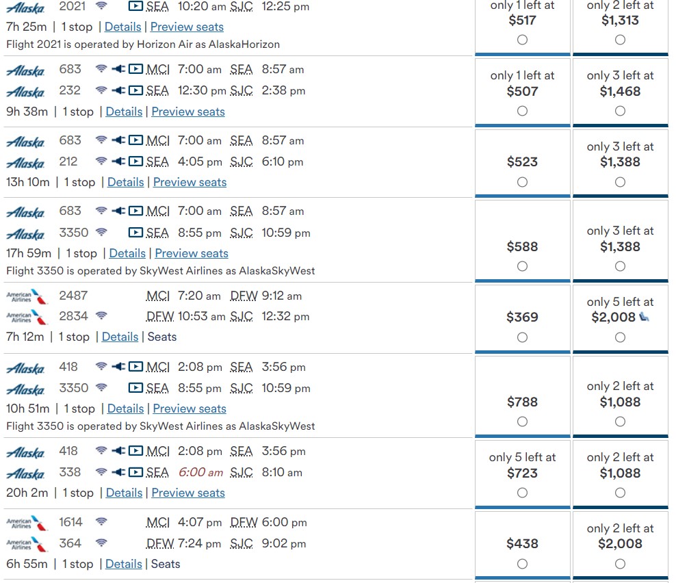 Flight to Alaska Price