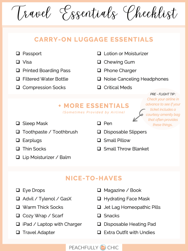 Travel Checklist for Packing